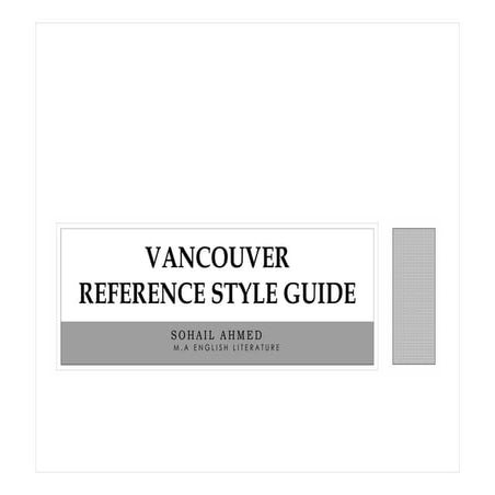 Vancouver style referencing guide | PDF