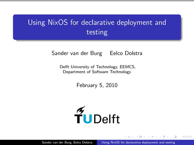 Using NixOS for declarative deploym...
