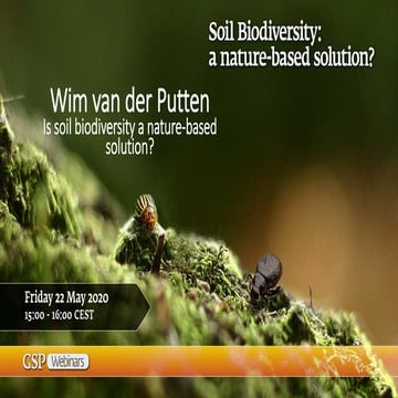 KEYNOTE PRESENTATION - Is soil biodiversity a nature-based solution? Mr Wim v...