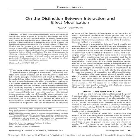 Vanderweele Em Interaction | PDF