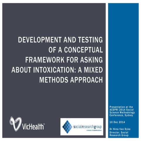 Development and Testing of a Conceptual Framework for Asking about Intoxication