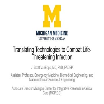 Translating Technologies to Combat Life-Threatening Infection
