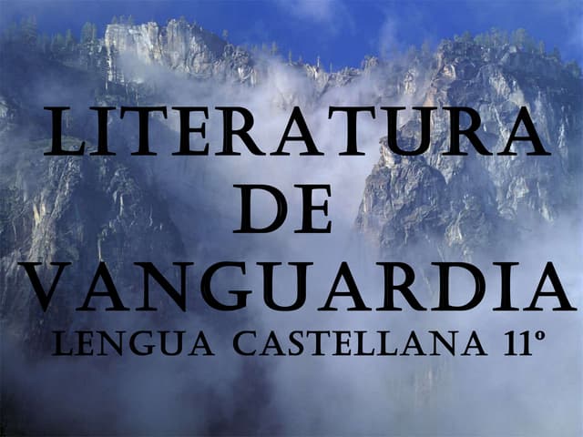 literatura de vanguardia 