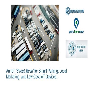 an IoT 'Street Mesh' for Smart Parking, Local Marketing and Low Cost IoT Devices