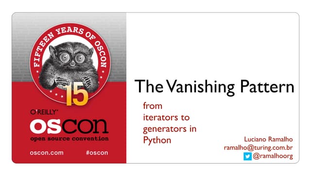 The Vanishing Pattern: from iterators to generators in Python
