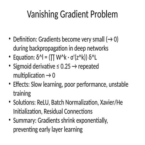 Understanding and Solving the Vanishing Gradient Problem in Deep ...