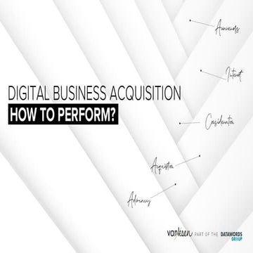 Digital Business Acquisition: How to Perform?