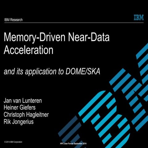  Memory-Driven Near-Data Acceleration and its application to DOME/SKA