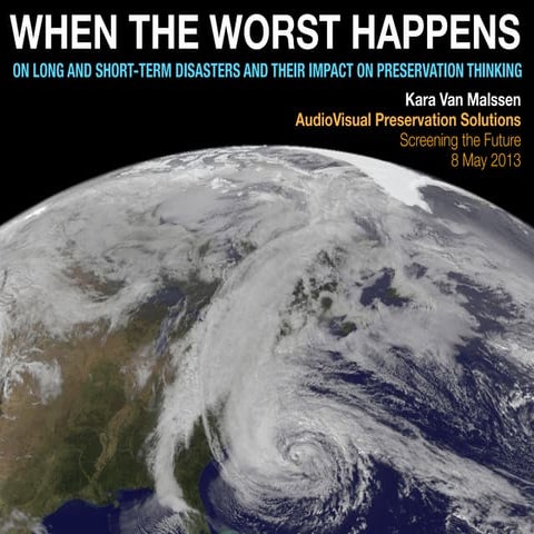 When the Worst Happens: On long and short-term disasters and their impact on ...