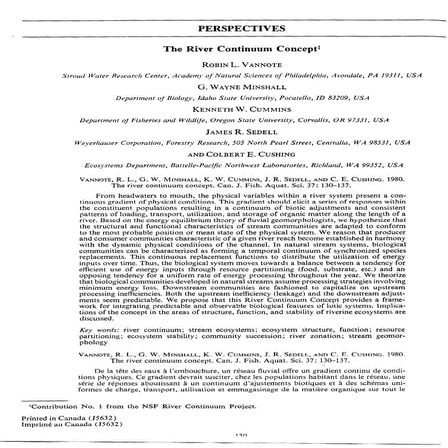 Vannote 1980 | PDF