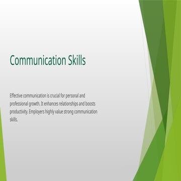 this is on communication skills and we can improve