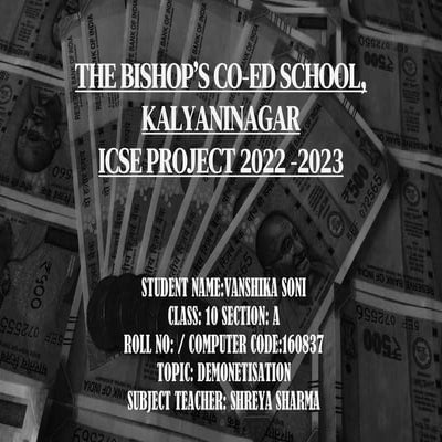 analysis demonetisation in india project | PDF