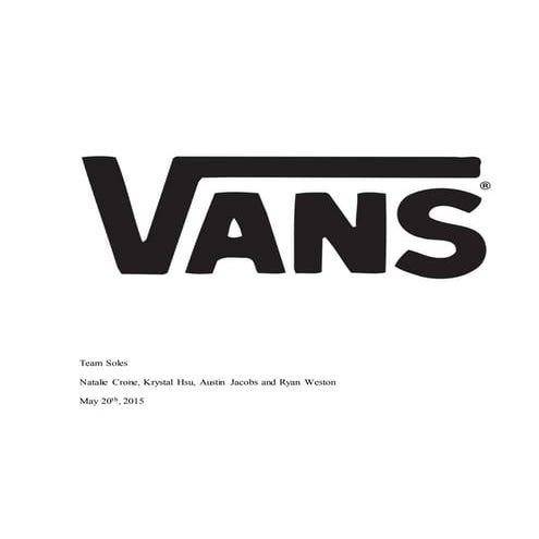 Vans Marketing Research Final Paper