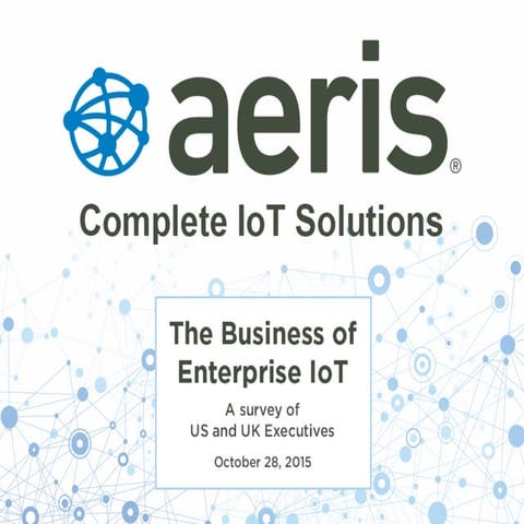 The Business of Enterprise IoT: A survey of US and UK Executives 