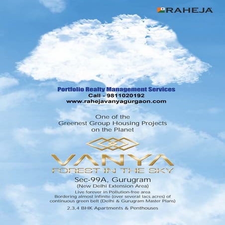 Raheja Vanya Sector 99A gurgaon 