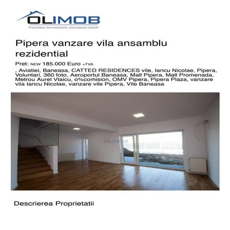 Vanzare vila pipera catted residence