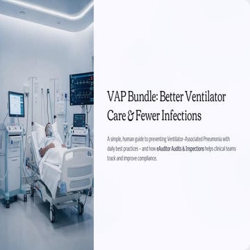 Guide to VAP Bundle Checklist with eAuditor Audits and inspections | PDF