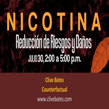 Nicotina - Reducción de riesgos y daños / Nicotine - Risk and Harm Reduction