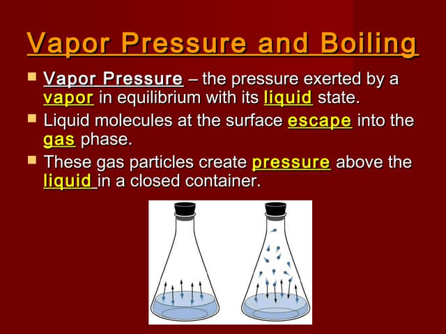 Vapor pressure concept | PPTX