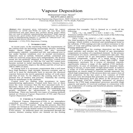 Vapor deposition (CVD & PVD) on tools | PDF