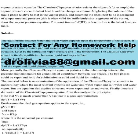 vapour pressure equation The Clansius-Clapeyron relation relates the.pdf