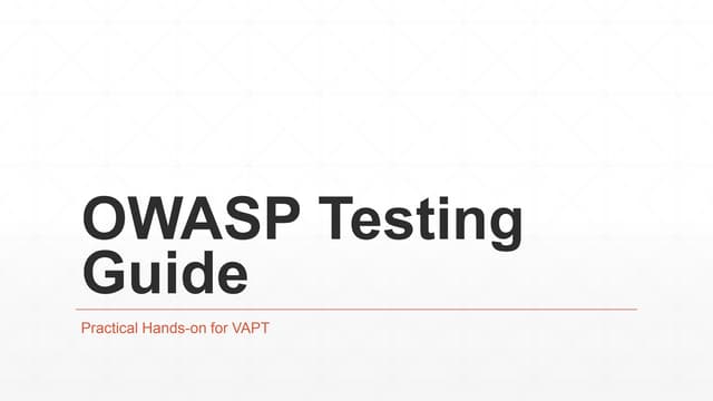 OTG - Practical Hands on VAPT