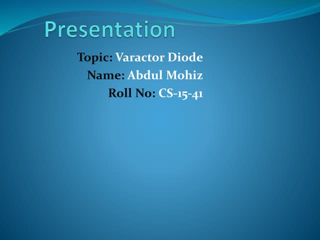 Varactor diode