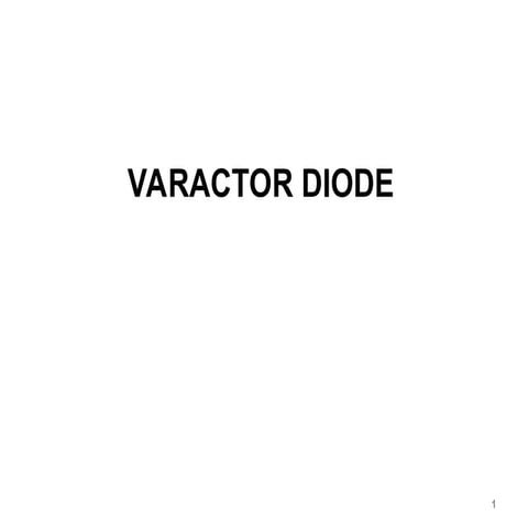 Varactor diode | PDF