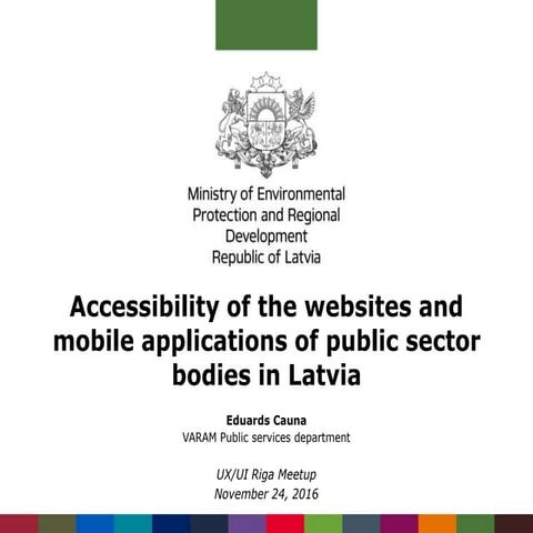 Accessibility of the websites and mobile applications of public sector bodies...