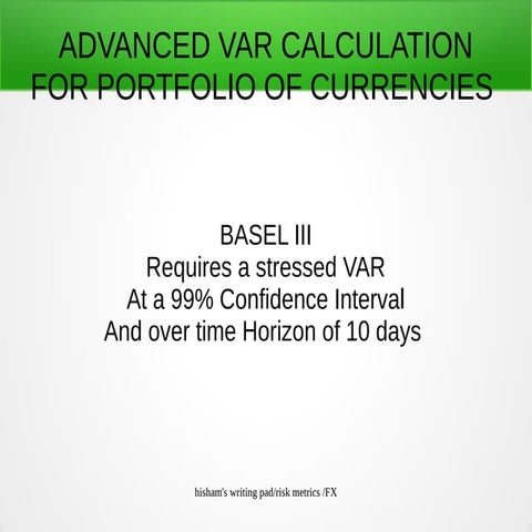 Var calculation | PDF