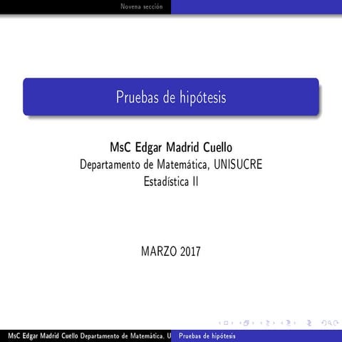 Pruebas de hipotesis Varianza  desconocida