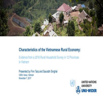 Characteristics of the Vietnamese Rural Economy