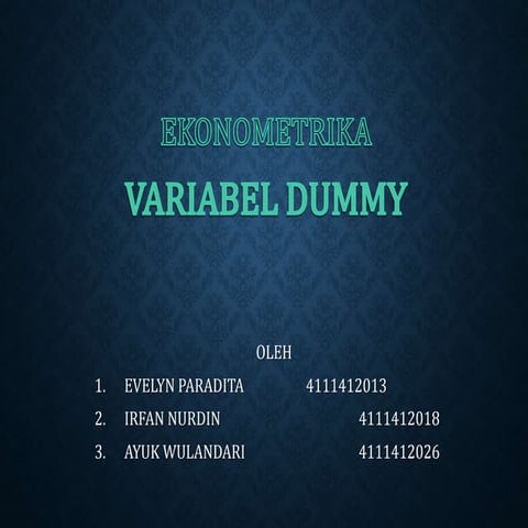 Ekonometrika Variabel Dummy