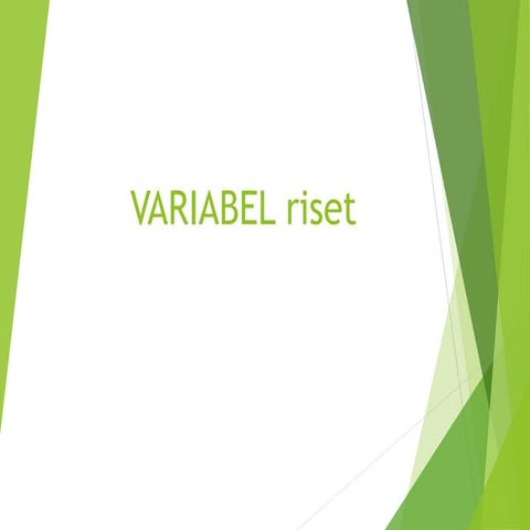 Variabel riset | PPT