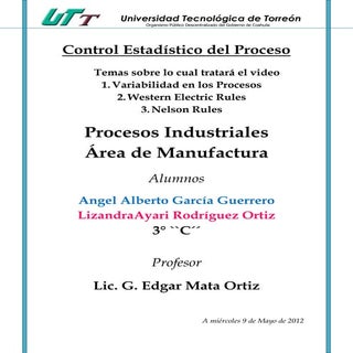 Variabilidad, western electric rule...