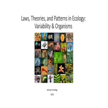 Variability and Organisms