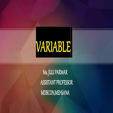 VARIABLE/RESEARCH VARIABLE/RESEARCH AND STATISTICS/6TH SEMESTER/FIRST YEAR M....