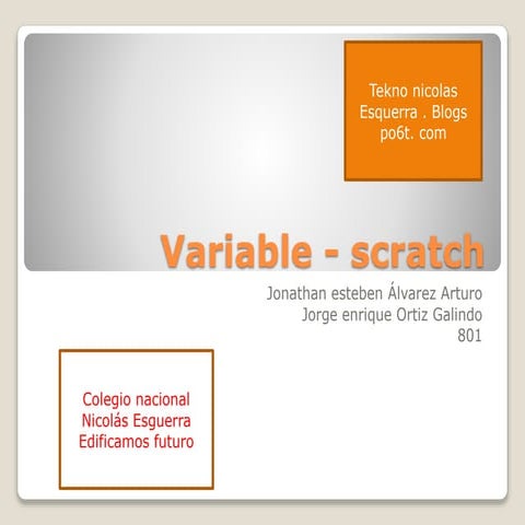 Variables scratch | PPTX