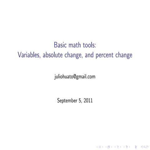 Variable, absolute change, percent change | PDF