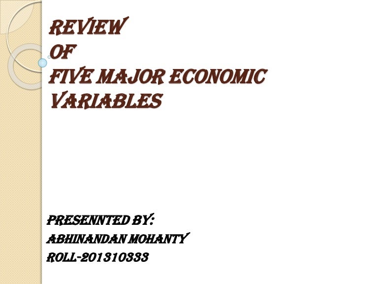 Five Major Economic Variables