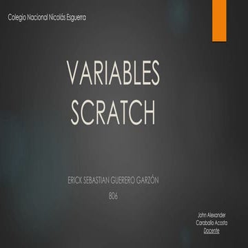 Variables scratch | PPTX