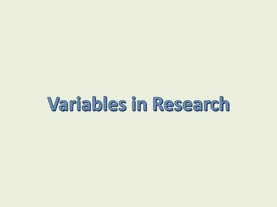 Types of Variables | PPT