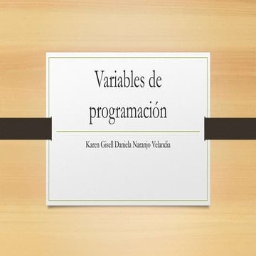 Variables de-programación
