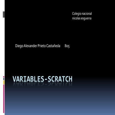 Variables scratch | PPTX