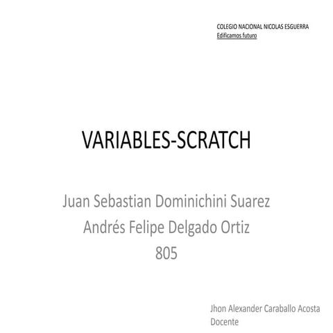 Variables scratch 