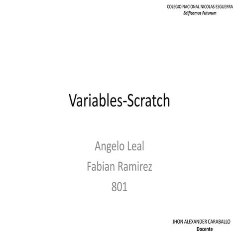Variables scratch