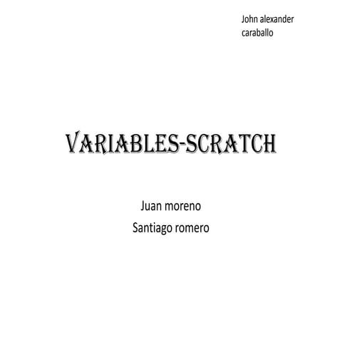 Variables scratch