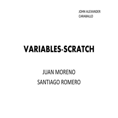 Variables scratch