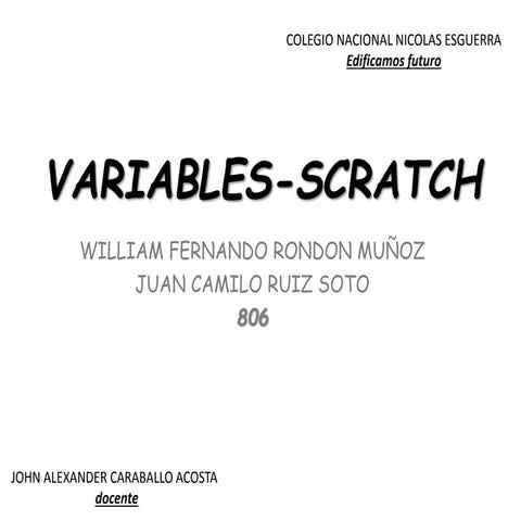 Variables scratch | PPTX