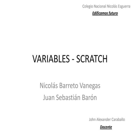 Variables - SCRATCH